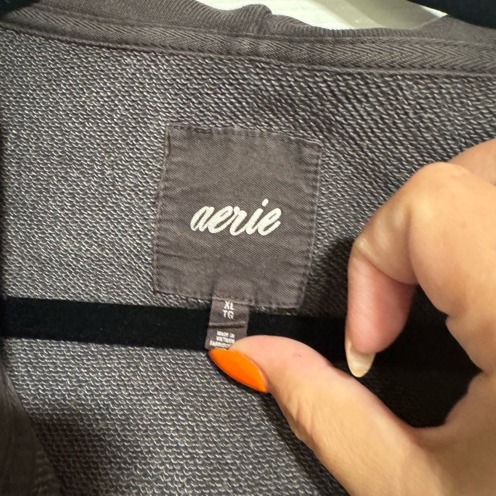 Aerie Cropped Zipper Hoodie - Picture 2 of 3